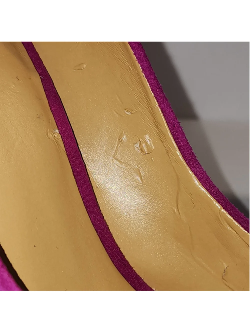 Nine West Rocha Fuchsia Magenta Suede Rainbow Striped Platform Pumps Heels 7M